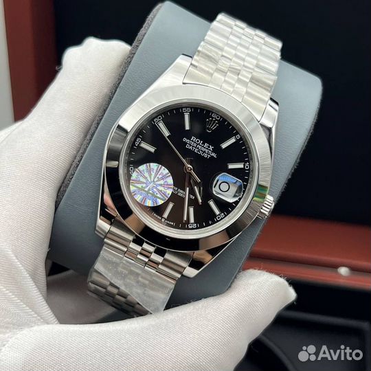 Rolex Datejust jubilee black часы