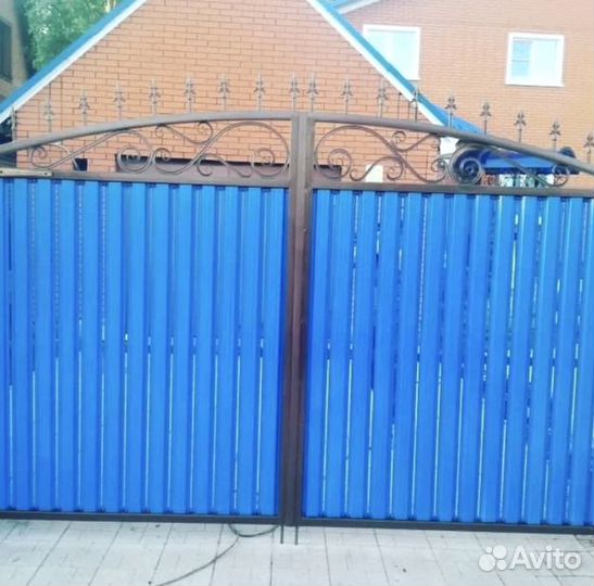 Ворота на заказ в коттедж 600*200