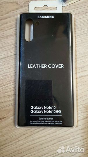 Новый оригинальный кожаный чехол на Samsung Note10