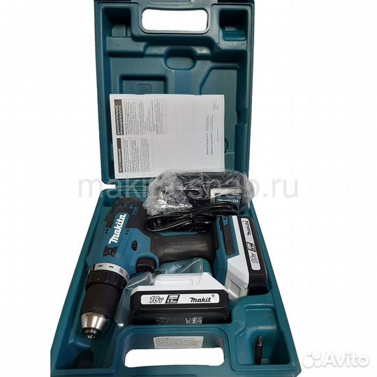 Дрель-шуруповерт аккумуляторная Makita 18В, (ориг)