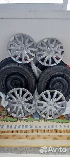 Комплект зимних колес r15 4х100 + колпаки