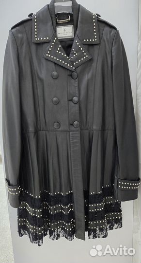 Плащ из натуральной кожи Philipp Plein оригинал