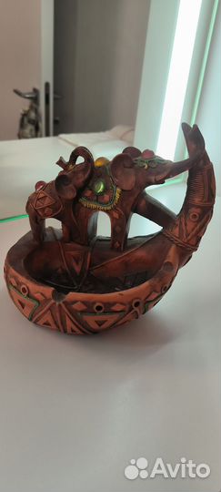 Пепельница слоны из гипса