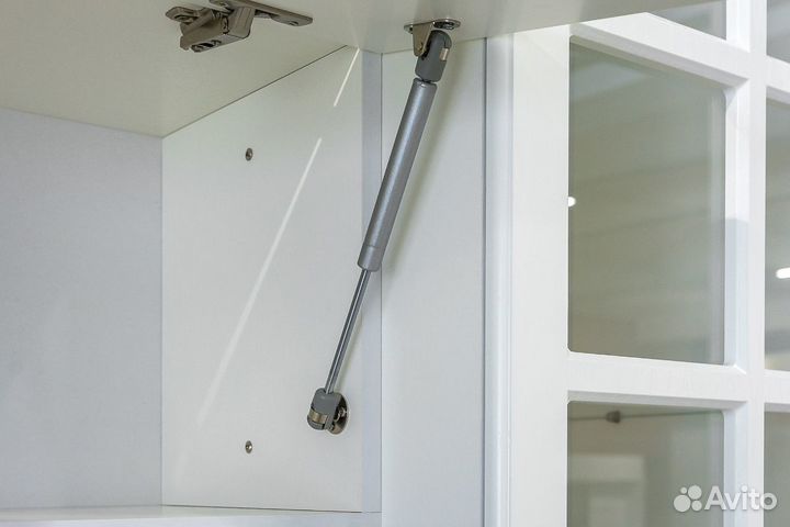 Шкаф навесной Ливерпуль, цвет ясень ваниль/белый, шхгхв 140х31,4х35 см