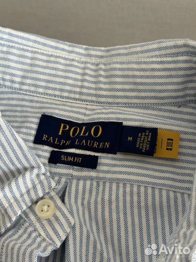 Рубашка Polo Ralph Lauren Slim Fit M Новая голубая