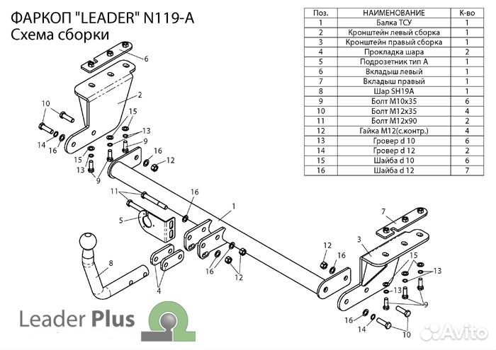 Фаркоп Nissan Tiida