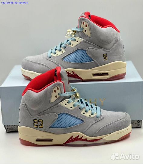 Кроссовки Nike Air Jordan 5 Retro Grey (Арт.13436)