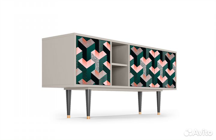 Тв-тумба T5 - Сатин - Geometric Madness