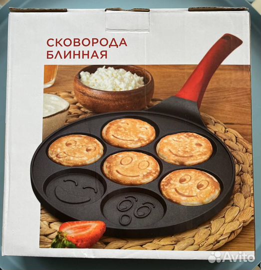 Новая сковорода для оладий со смайликами