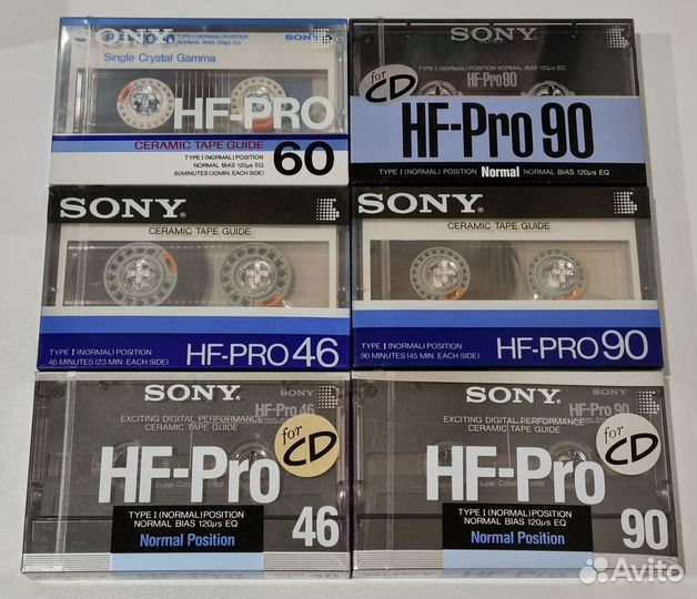 Sony HF-PRO 46/60/90 Винтажные кассеты