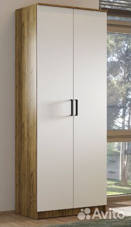 Шкаф двухстворчатый Евро Крафт Белый 80х221х61