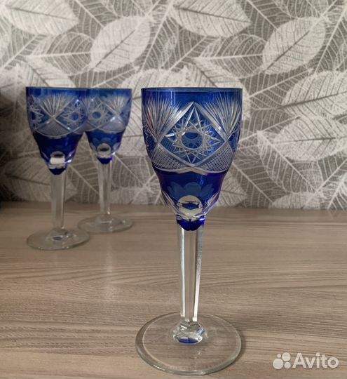 Хрустальные фужеры СССР (рюмки на ножке)