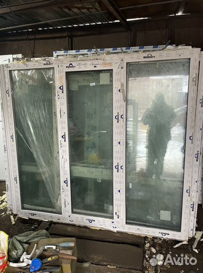 Окна пластиковые 177(в) х197(ш) серое