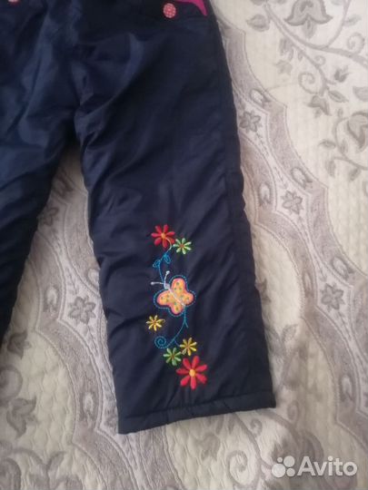 Брюки детские для девочки утеплённые