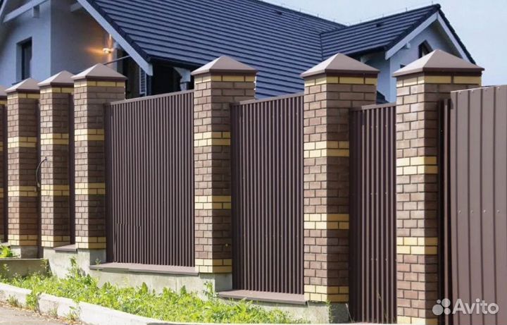 Забор из профнастила 75 метров