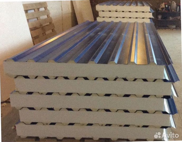 Сэндвич панели кровельные утеплитель PIR от 200 м2
