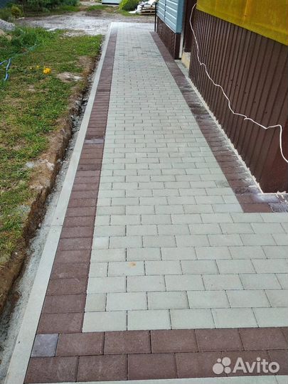 Тротуарная плитка Прямоугольник Серый Коричневый