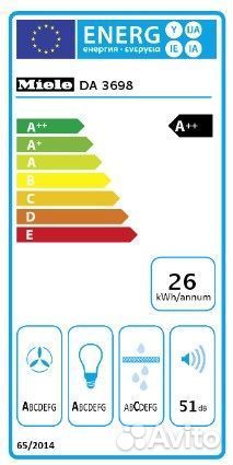 Встраиваемая вытяжка miele DA 3698