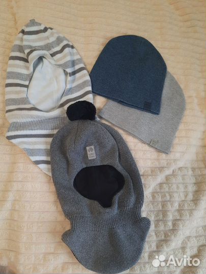 Шапки демисезон, шапка-шлем на мальчика, 50р