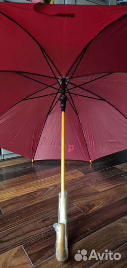Зонт бардо трость деревянная ручка