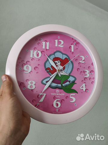 Часы настенные детские электронные Русалочка