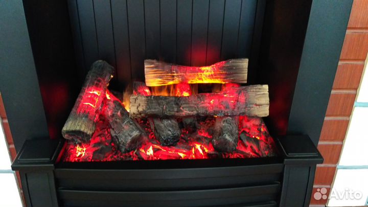Электрический камин с 3d очагом эффект пламени