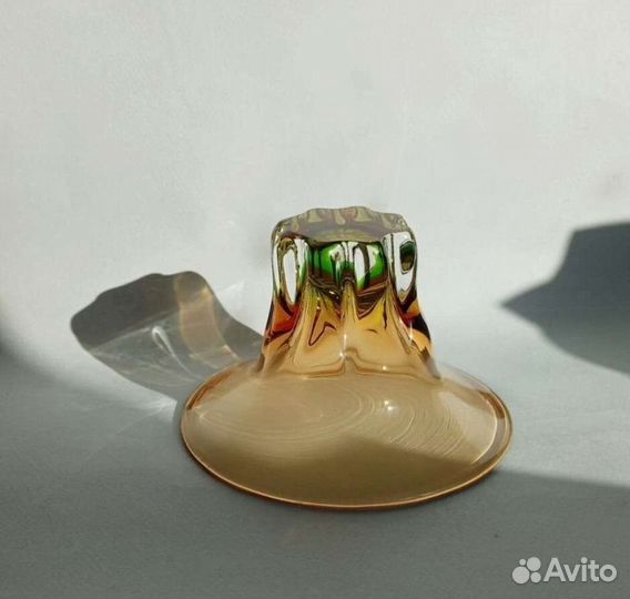 Ваза для Фруктов и Конфет,цветное стекло Чехия