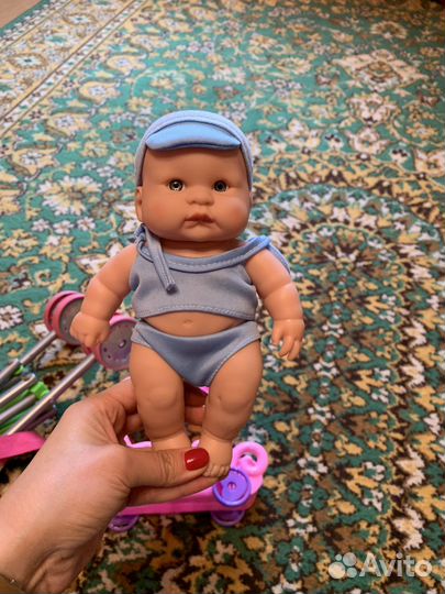 Пакет игрушек + коляска для кукол