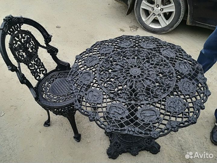 Стул садовый чугунный, каслинское литье