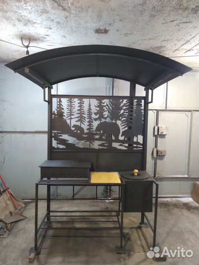 Мангал с крышей