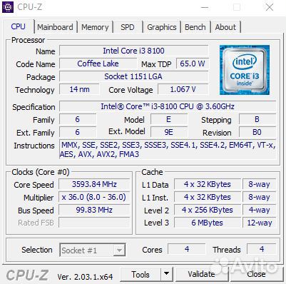 MSI Z370 A PRO и i3-8100