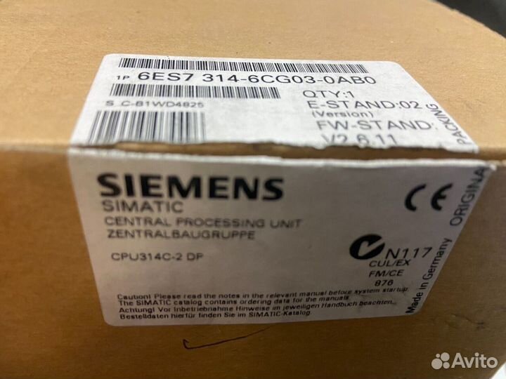 Siemens CPU 6ES7314-6CG03-0AB0