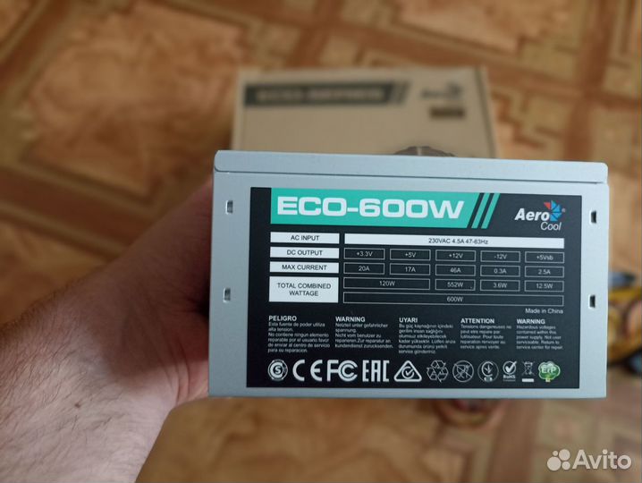 Блок питания для пк 600 w Aero Cool. Eco Series