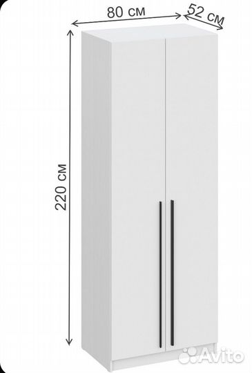Шкаф распашной белый 80 см