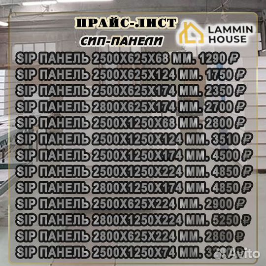 Сип панели 2500*625. Домокомплекты