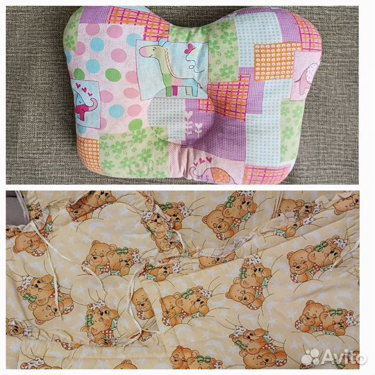 Бортики в детскую кроватку+ подушка ортопедическая