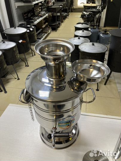 Самовар жаровой турецкий 3.5л с 1 чашей