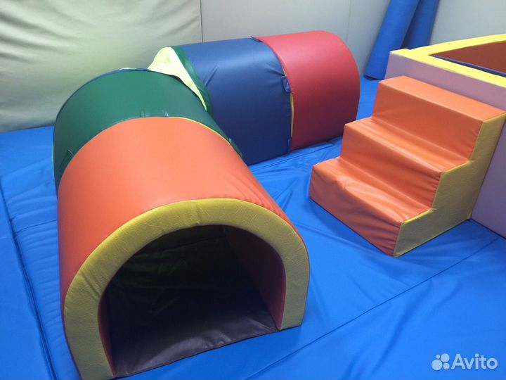 Мягкие игровые тоннели, кубики, фигуры