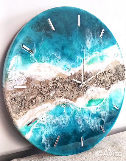 Настенные часы из эпоксидной смолы