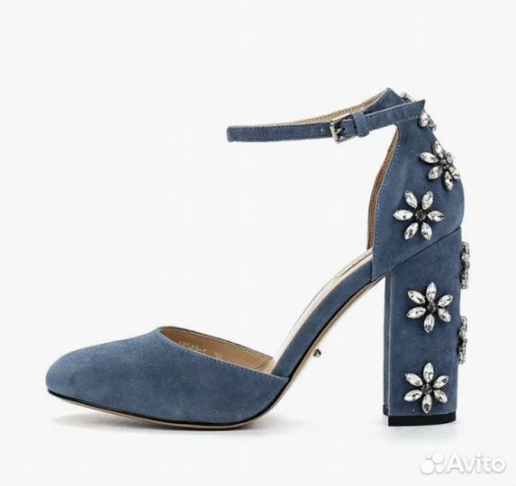 Vitacci голубые замшевые туфли праздничные