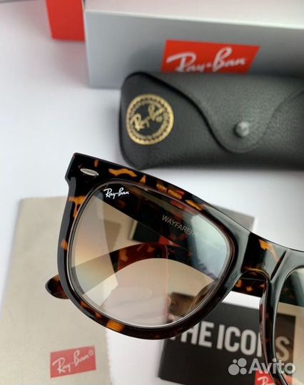 Очки ray ban wayfarer коричневые