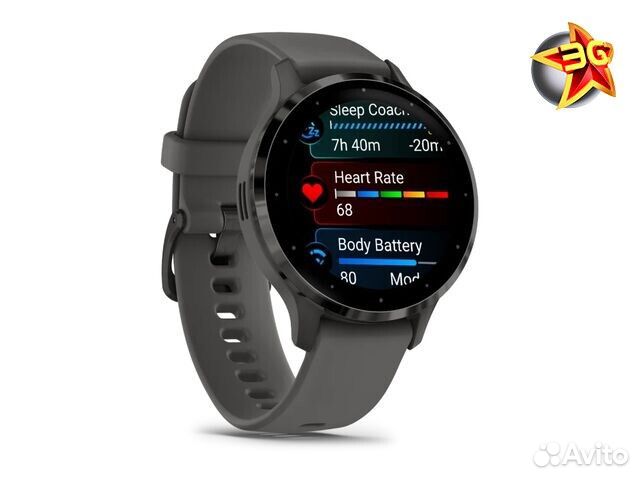 Часы Garmin Venu 3S Slate Pebble Gray