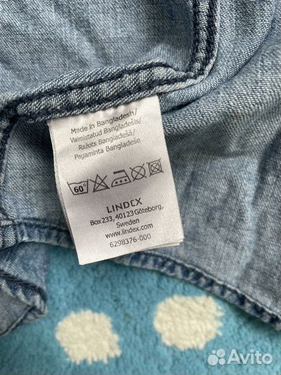 Джинсовая рубашка для мальчика 122 128