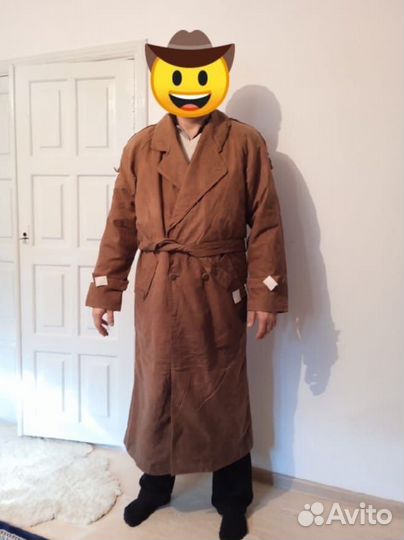 Кожаный плащ (набук)