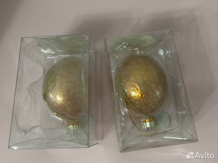 Елочные игрушки стеклянные новые ручная работа