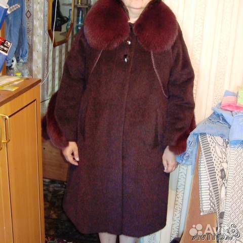 Новое зимнее пальто из ламы, р.52