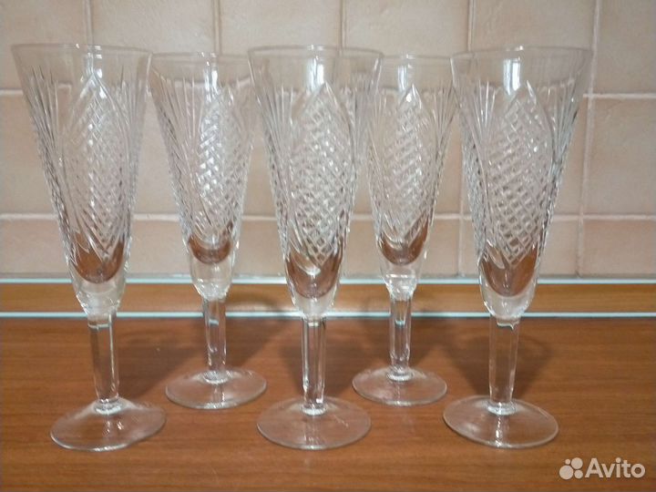 Фужеры,бокалы, рюмки.Хрусталь СССР