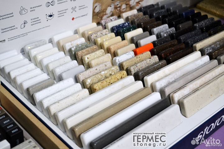 Подоконник Столешница из искусственного камня м2