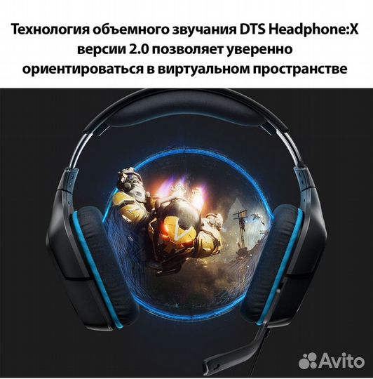 Наушники проводные с микрофоном Logitech G432