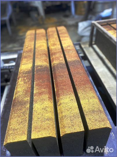 Тротуарная плитка брусчатка 100.200.40 серая